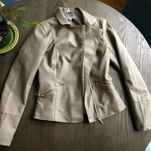 Tan leather jacket